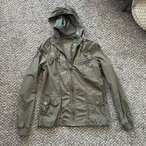 Eddie Bauer Medium Tall Cotton Green Jacket